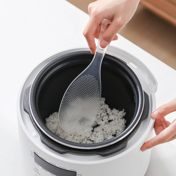 Lingură pentru orez cu mâner lung, din plastic alimentar, pentru orezator – antiaderent, protejează oala