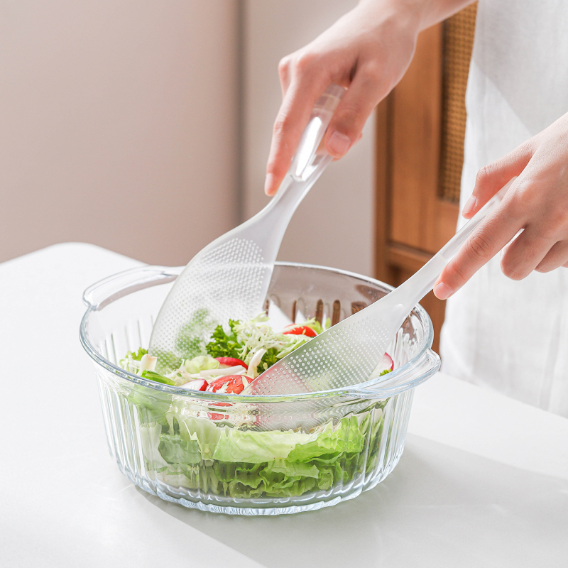 Lingură pentru orez cu mâner lung, din plastic alimentar, pentru orezator – antiaderent, protejează oala