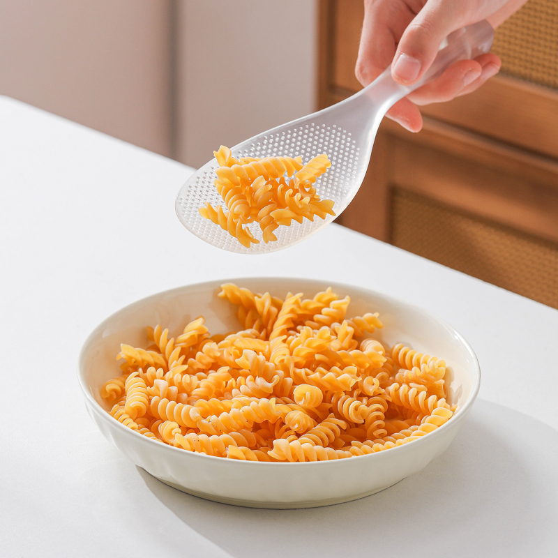 Lingură pentru orez cu mâner lung, din plastic alimentar, pentru orezator – antiaderent, protejează oala