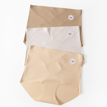 Individulno pakirane bezšivne ženske gaćice s visokim strukom za podizanje stražnjice i oblikovanje trbuha, Ice Silk, plus veličina, sportski briefs