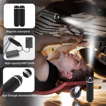 Θερμαντικό χεριών με LED φακό και USB, ενσωματωμένη επαναφορτιζόμενη μπαταρία 2000-4000 mAh