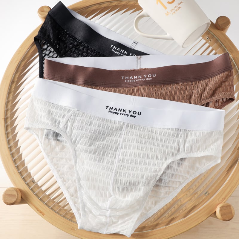 Мъжки слипове Ice Silk, дишащи, меки и бързосъхнещи, със средна талия