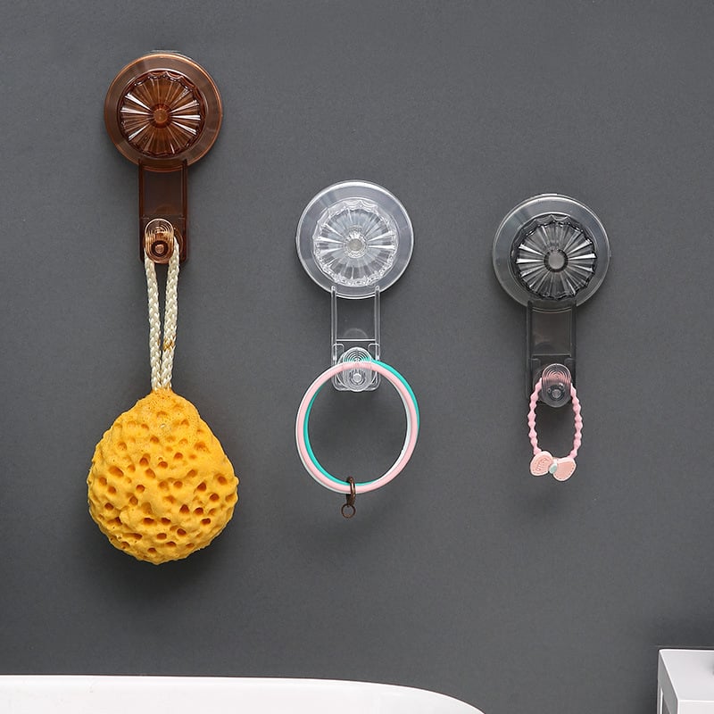 Κρεμάστρα με βεντούζα για κουζίνα και μπάνιο, χωρίς τρύπες, χωρίς ραφές, περιστρεφόμενη, ισχυρή πρόσφυση, φορτίο στην πόρτα του μπάνιου