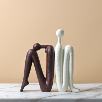 Skulptura Back-to-Back Stickman – retro dekor za knjižnicu, vinski ormar i držači za knjige