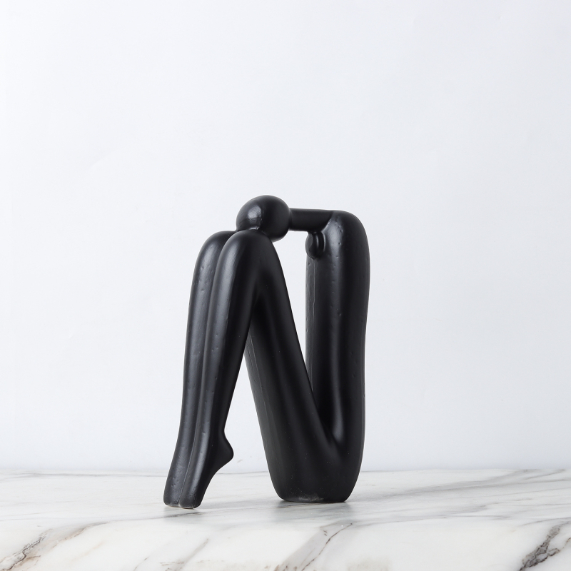 Skulptura Back-to-Back Stickman – retro dekor za knjižnicu, vinski ormar i držači za knjige