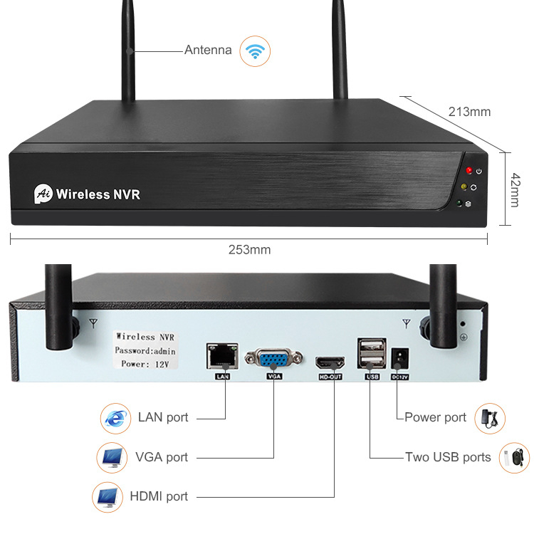 Bežični HD IP kamera NVR komplet, WiFi 4-kanalni/8-kanalni