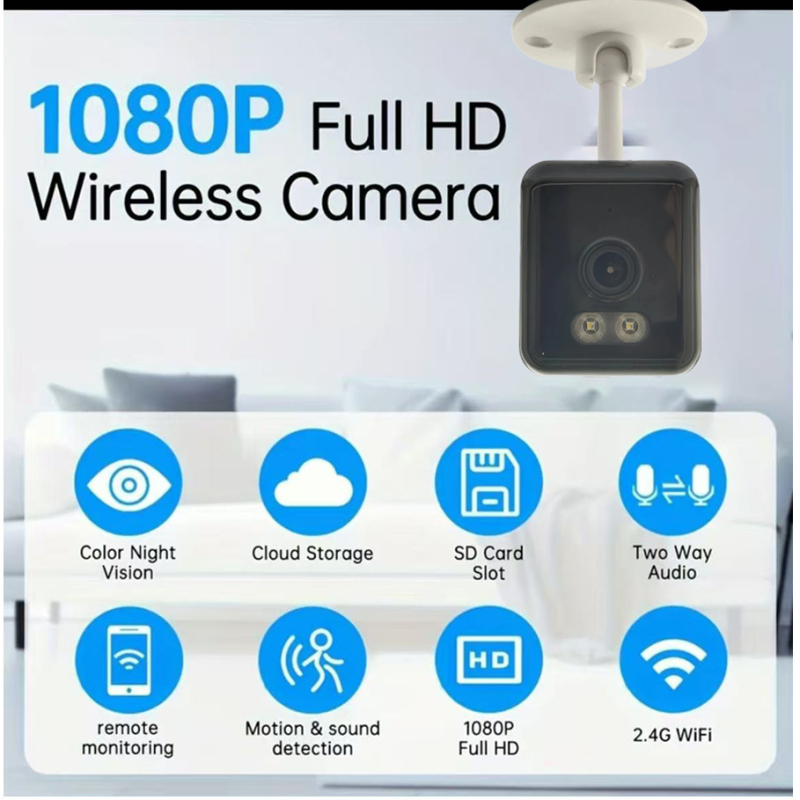 2 MP kamera za nadzor 6012, kompatibilna s Tuya aplikacijom