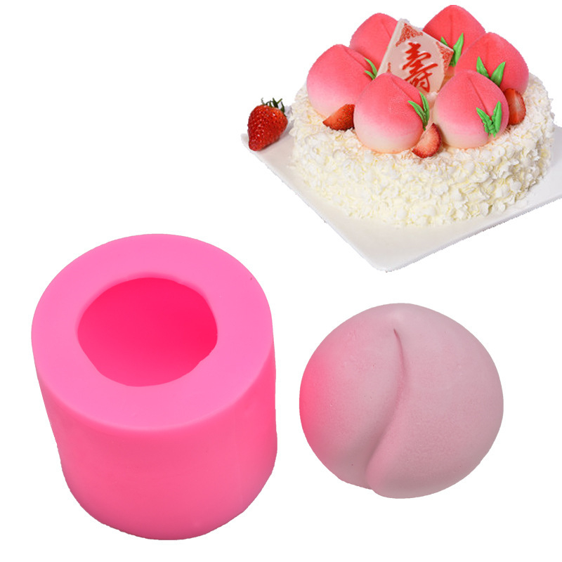 Silikonski kalup s breskvom za torte i deserte – žele, mousse, fondant, ledena posuda za pečenje