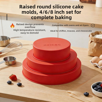 Silicone torta forma s visokim zidovima, okrugla šifon torta kalup za pečenje, veličine 4/6/8/10 inča