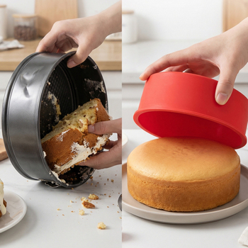 Silicone torta forma s visokim zidovima, okrugla šifon torta kalup za pečenje, veličine 4/6/8/10 inča