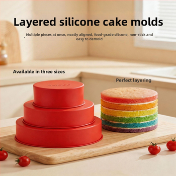 Silicone torta forma s visokim zidovima, okrugla šifon torta kalup za pečenje, veličine 4/6/8/10 inča
