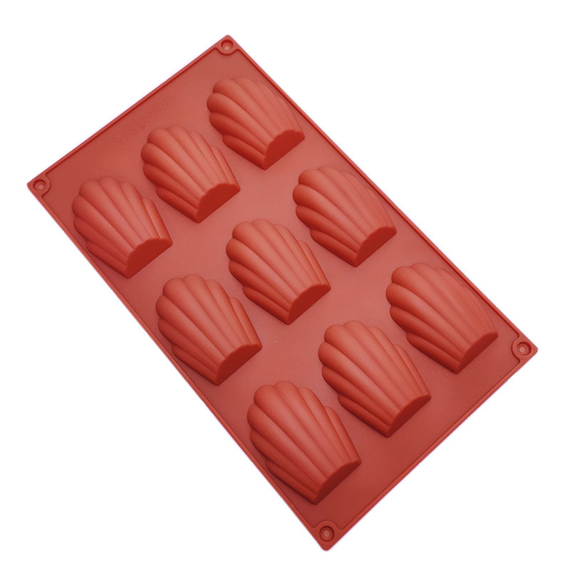 Silikonska forma s 9 pretinaca u obliku školjke za madeleine, senbei i čokoladu – DIY pečenje