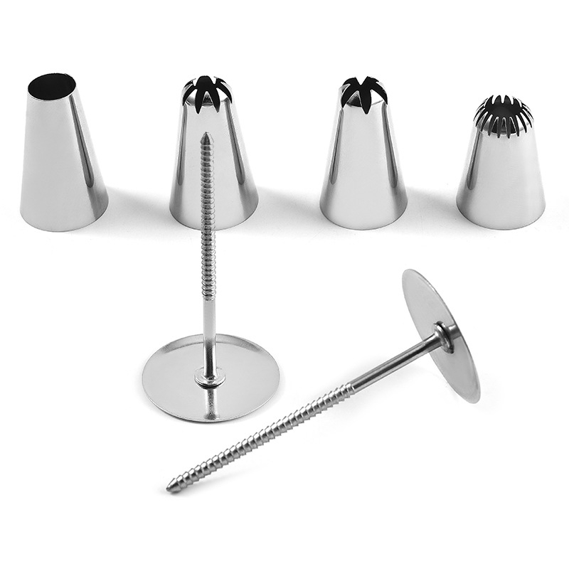 Σετ 52 ακροφύσια ζαχαροπλαστικής από ανοξείδωτο χάλυβα με μετατροπέα, σε κουτί