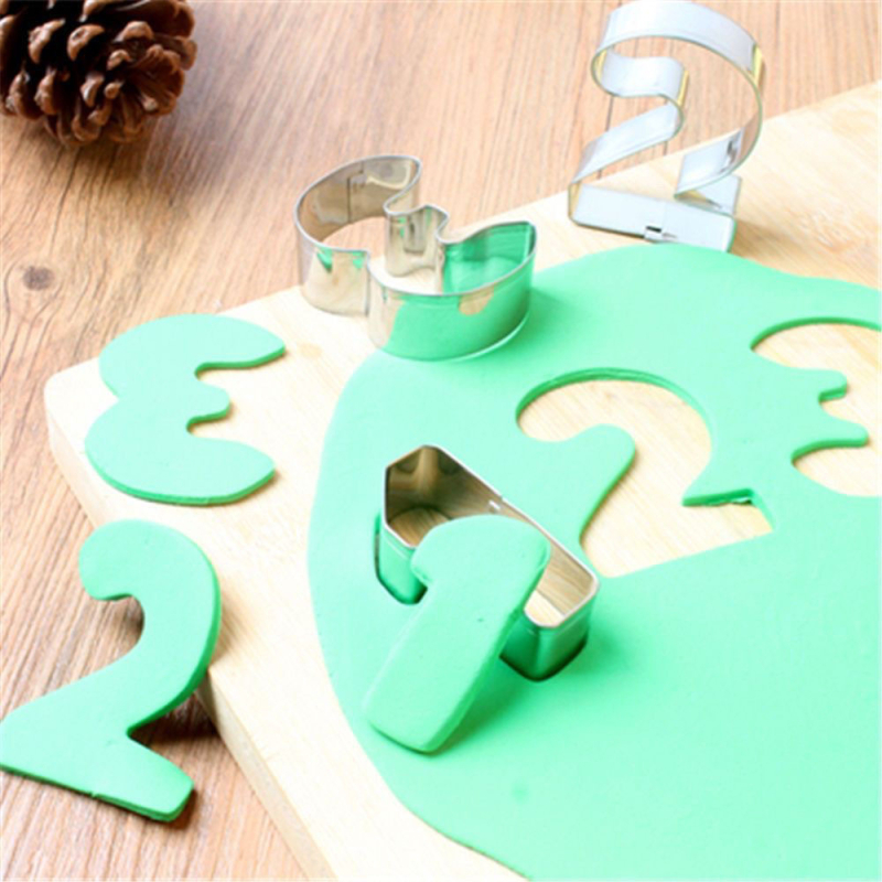 Set čeličnih kalupa za kekse s brojevima 0–8 za kućno DIY pečenje