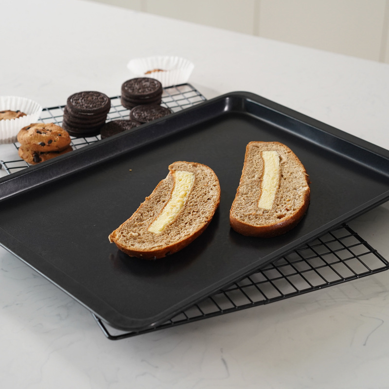 14,5-inčni ekstra veliki pravokutni pleh za pečenje, neprijanjajući, FDA odobreno, zlatna, dimenzije 37×25,5×1,8 cm