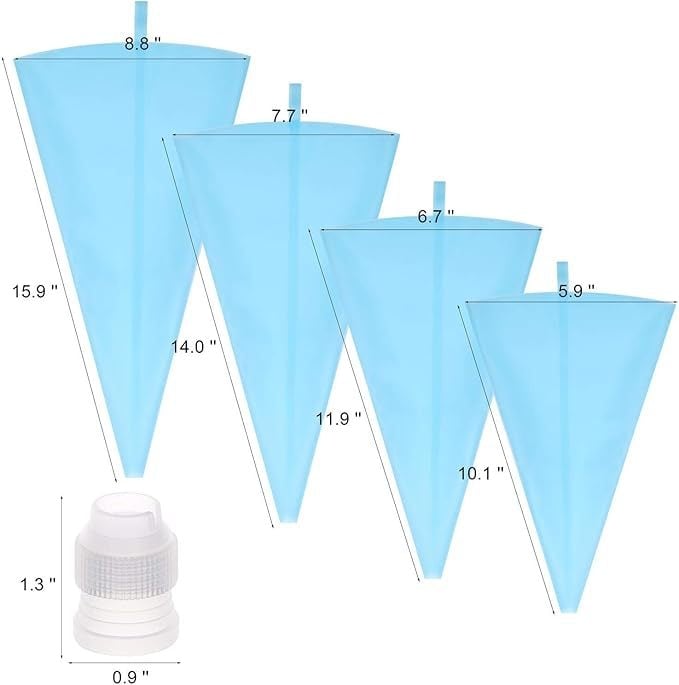 Set de 16 pungi pentru decorarea prăjiturilor, reutilizabile