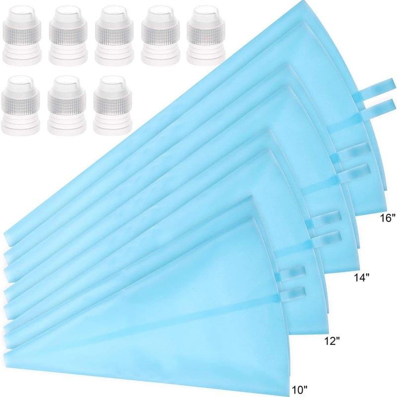 Set de 16 pungi pentru decorarea prăjiturilor, reutilizabile