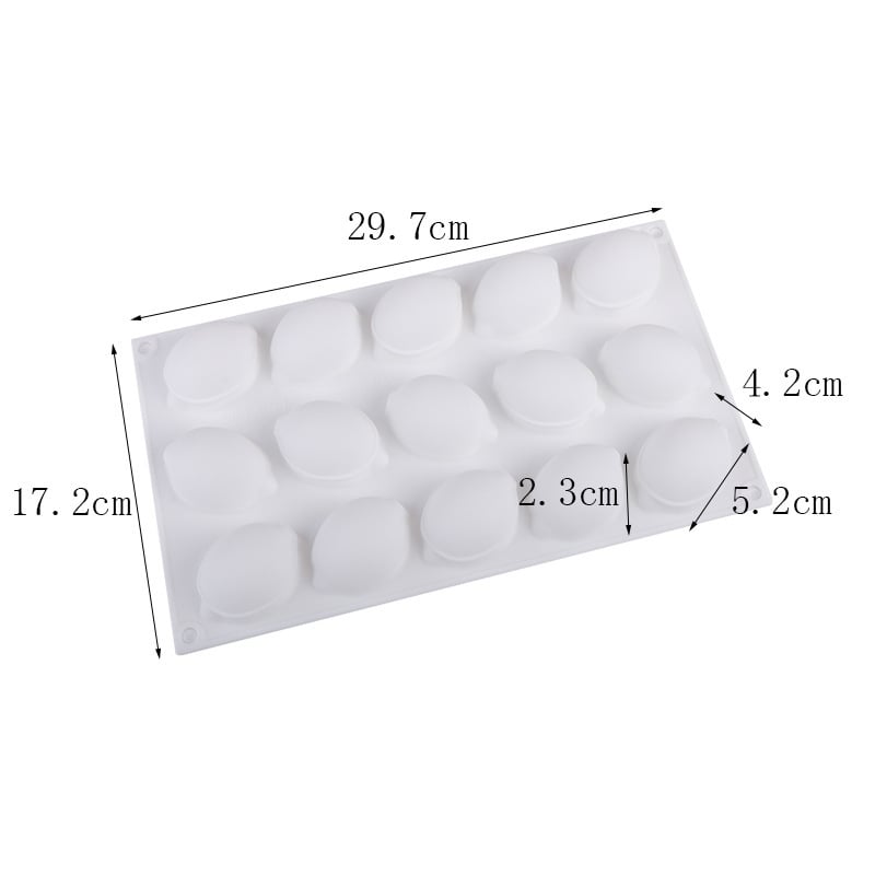 Set od 15 silikonskih kalupa za mousse od limuna i voća, za pečenje, kalupi za fondant i chiffon tortu