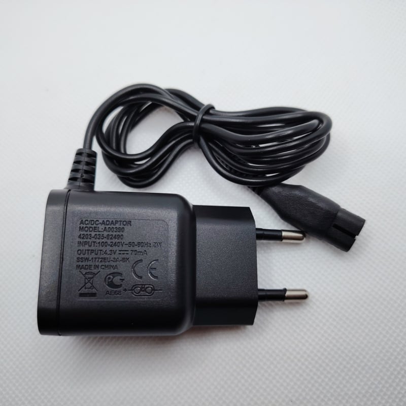 Încărcător pentru aparatul de ras Philips, standard UE A00390, 4.3V, seria S300/S511/S520/S1010/S1000