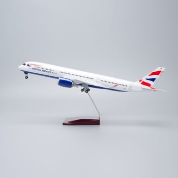 47 cm model zrakoplova A350 British Airways sa svjetlima – dekorativni dar za zbirku