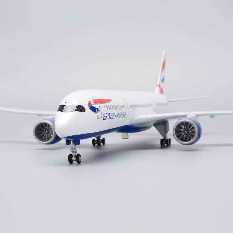47 cm model zrakoplova A350 British Airways sa svjetlima – dekorativni dar za zbirku