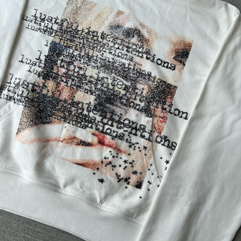 Ženski hoodie s tamnim otiskom, dugi rukav, ležernog kroja, retro streetwear Y2K, anime uzorak, poliester