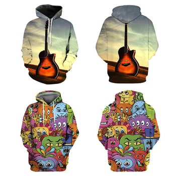 Ženska dukserica s kapuljačom i 3D printom, gradski casual stil, udoban kroj