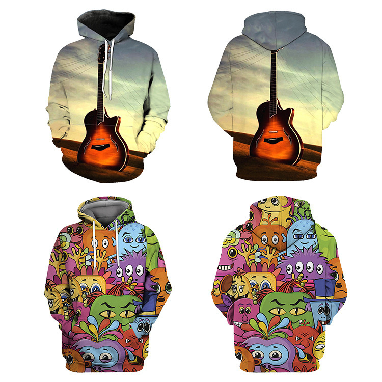 Ženska dukserica s kapuljačom i 3D printom, gradski casual stil, udoban kroj
