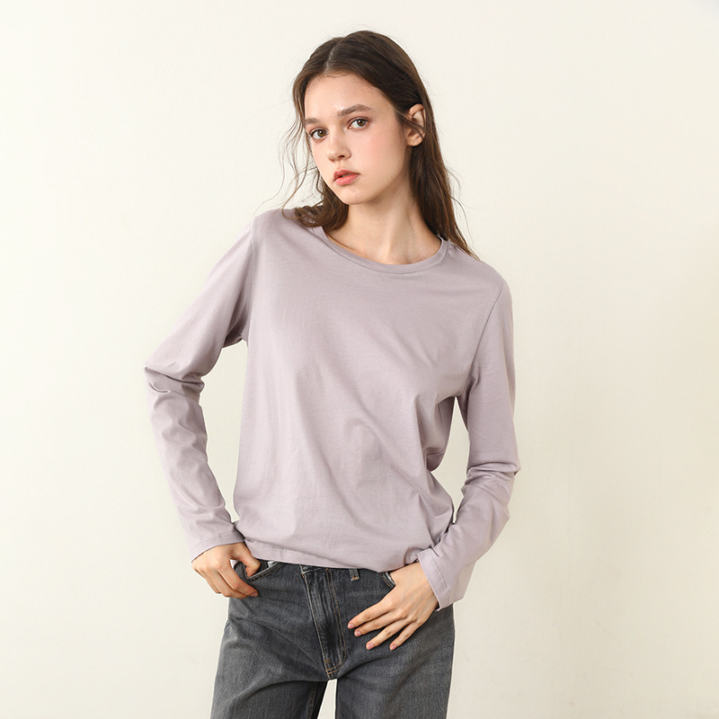 Ženska majica s dugim rukavima od 100% pamuka u retro stilu 75757