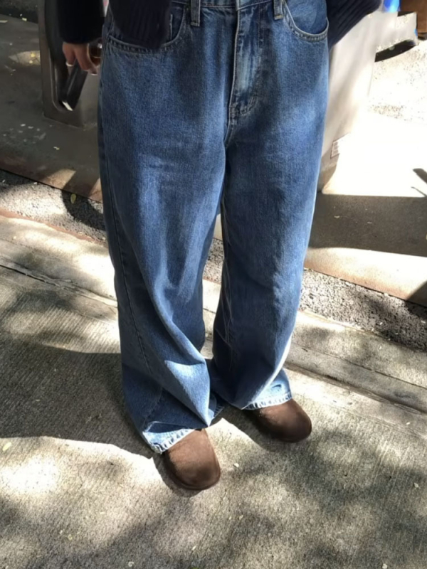 Traperice visokog struka, opuštenog kroja, ravnog kroja, pune duljine