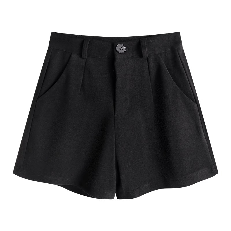 Ženske hlače od vune s visokim strukom i širokim krojem, jesen-zima, casual stil, A-linija