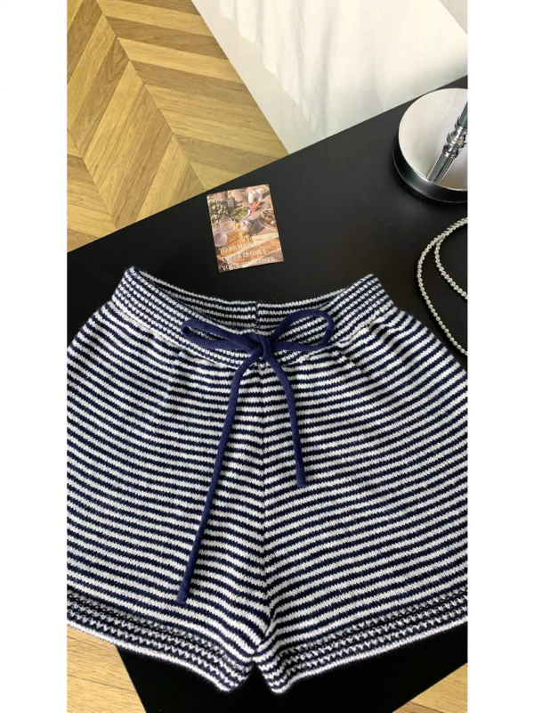 2025 nova ljetna moda visokog struka prugaste šorceve za sitnije žene, casual, uski kroj