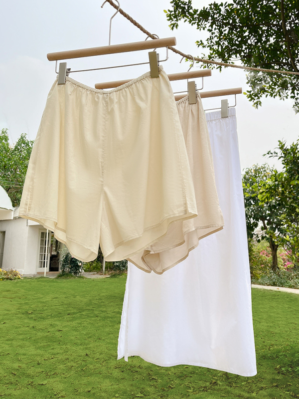 Ženske capri hlače od ice silk za kućnu upotrebu, udoban širok kroj, tanke, neprozračne