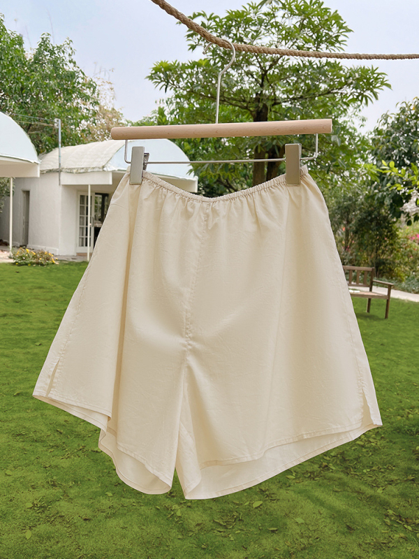 Ženske capri hlače od ice silk za kućnu upotrebu, udoban širok kroj, tanke, neprozračne