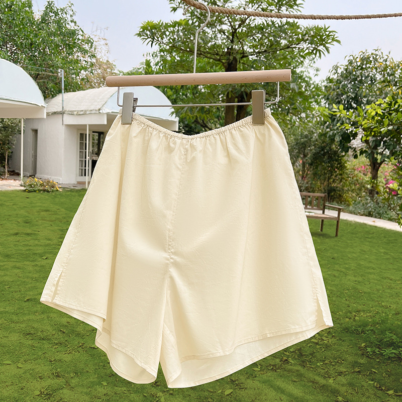 Ženske capri hlače od ice silk za kućnu upotrebu, udoban širok kroj, tanke, neprozračne