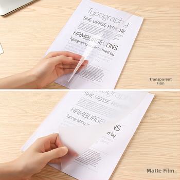 Priehľadný matný PVC film na väzbu – pevný plastový kryt A3/A4, PP