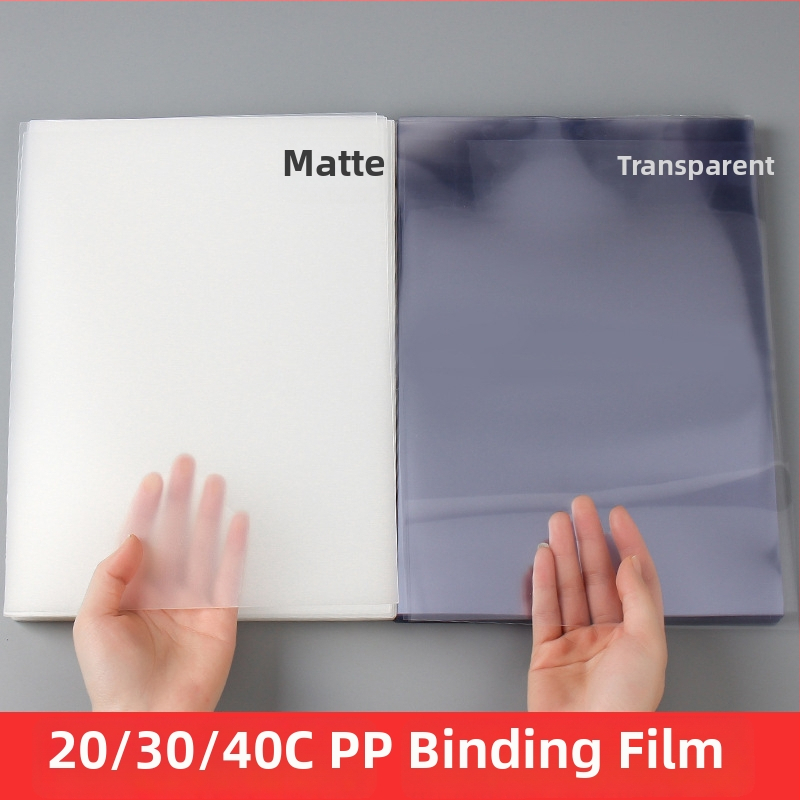 Priehľadný matný PVC film na väzbu – pevný plastový kryt A3/A4, PP