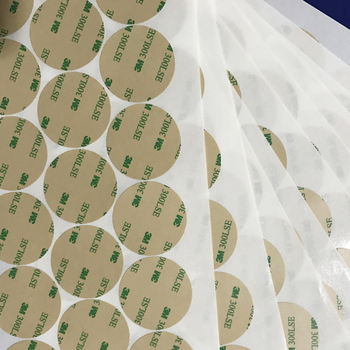 Die-Cut snažna PET dvostruka ljepljiva traka, 300LSE, okrugla prozirna ultra-tanka, otporna na visoke temperature