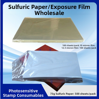 Fotosenzitívny film na pečiatky, A4 expozčný film, hrúbka 12,5 μm, spotrebný materiál pre stroj na pečiatky, sírový papier