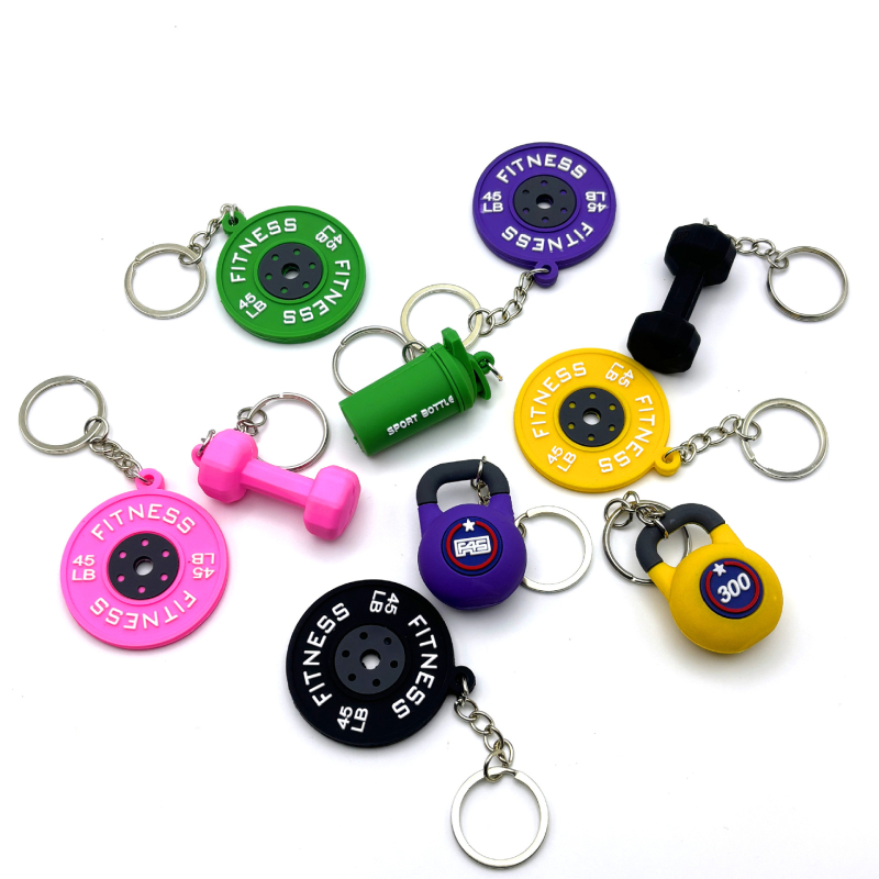 Pandantiv-breloc disc de greutate pentru halteră, mini, fitness, multicolor