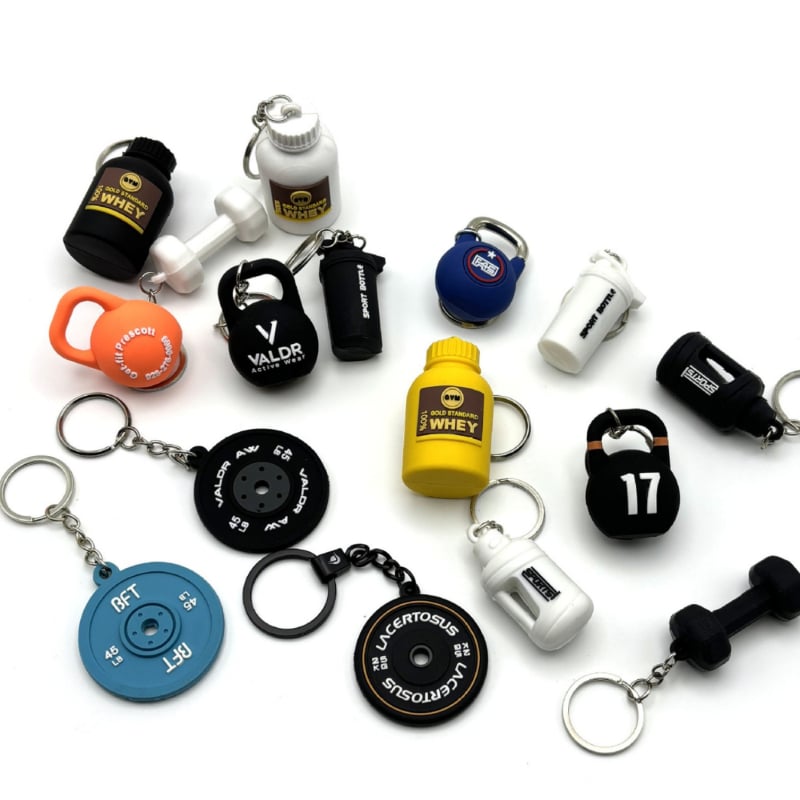 Pandantiv-breloc disc de greutate pentru halteră, mini, fitness, multicolor