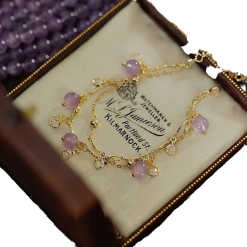 Dvostruki narukvica od Hetian jade s kristalnim ukrasima, elegantan lagan luksuz za žene, nakit za najbolje prijateljice