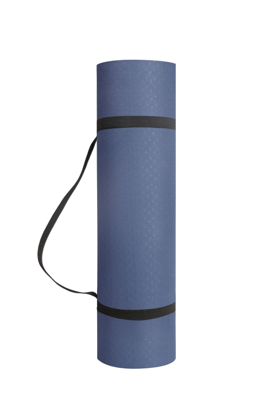 TPE joga podloga, plesna podloga, unutarnja fitness podloga, debljina 8 mm, dimenzije 183 × 61 cm, prugasti uzorak