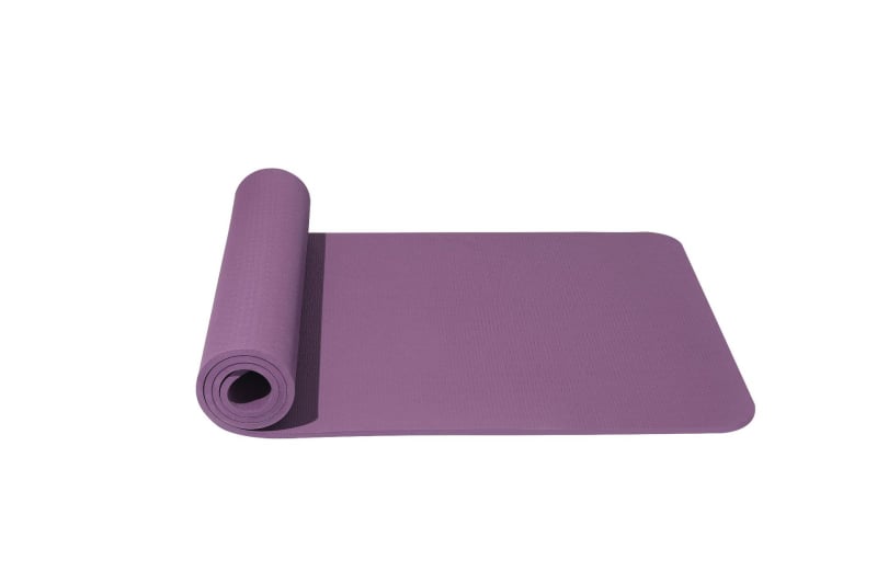 TPE joga podloga, plesna podloga, unutarnja fitness podloga, debljina 8 mm, dimenzije 183 × 61 cm, prugasti uzorak
