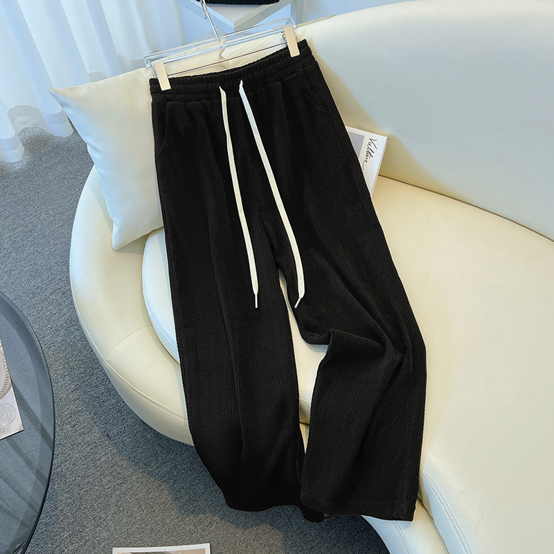 Casual hlače za žene s plus veličinom, ravne duge hlače koje laskaju siluetu, model 5316, veličine 200/260/300 jin