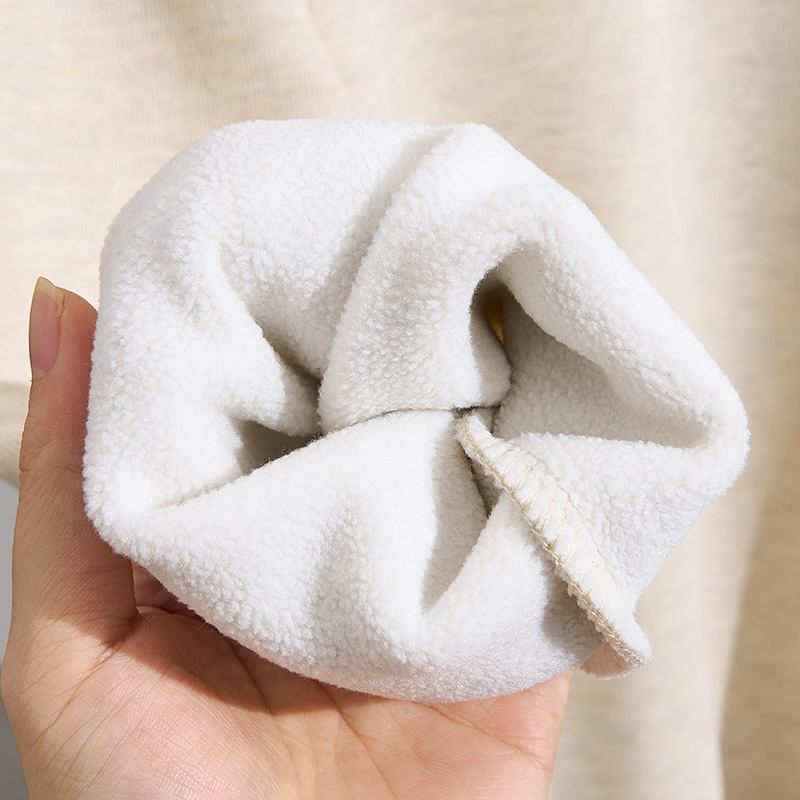 Ženska bluza plus veličine, s fleec podstavom, korejskog stila, poluvisoki ovratnik, vitka silueta S5705