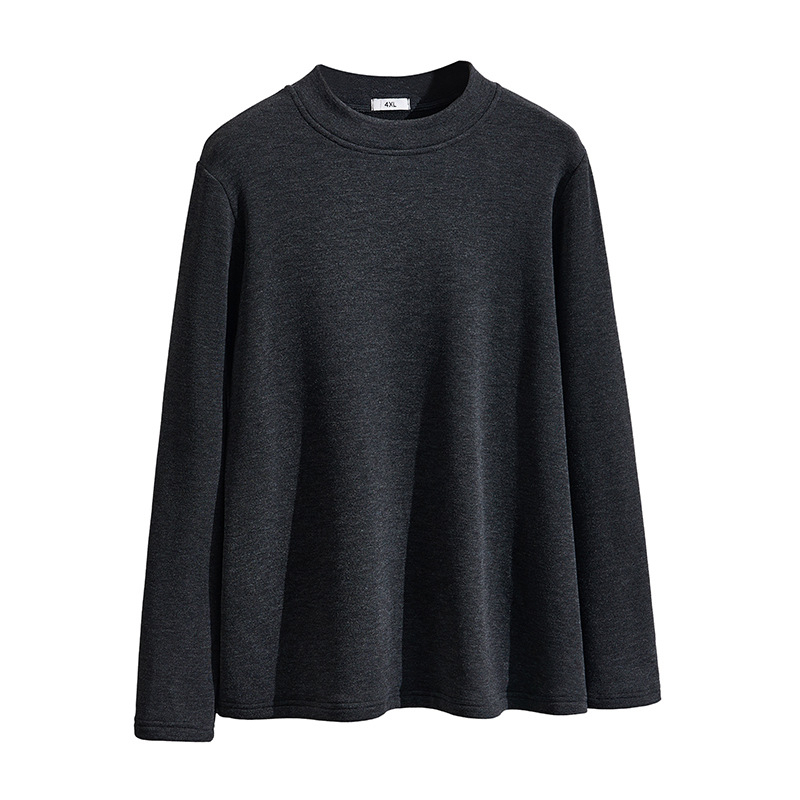 Ženska bluza plus veličine, s fleec podstavom, korejskog stila, poluvisoki ovratnik, vitka silueta S5705