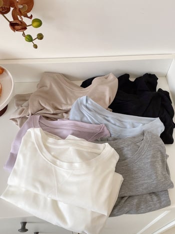 Lagani top od Lyocell (Tencel) s okruglim izrezom, dugim rukavima, zaštita od sunca za ljeto