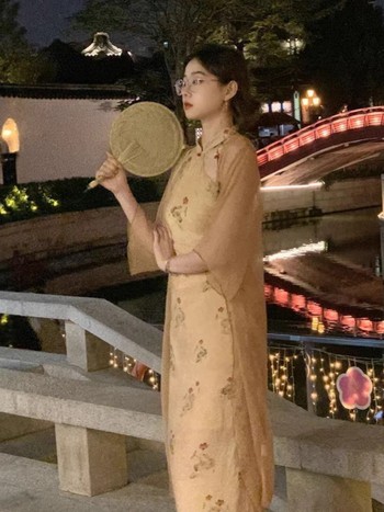 Nova cheongsam haljina u kineskom stilu s halter ovratnikom za žene, bez rukava, ljetni uski kroj, mala veličina, nacionalni stil
