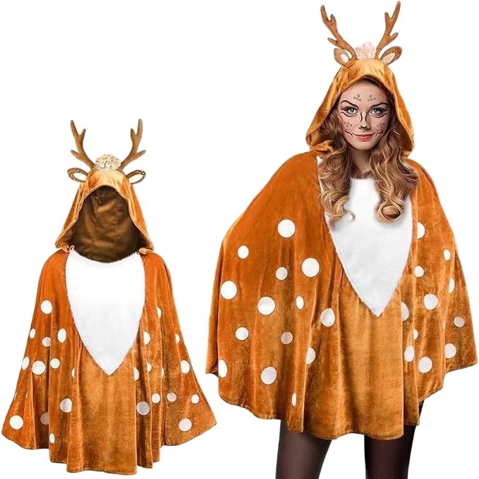 Ogrtač jelena za scensku izvedbu – božićni cosplay i kostim vještice za Halloween